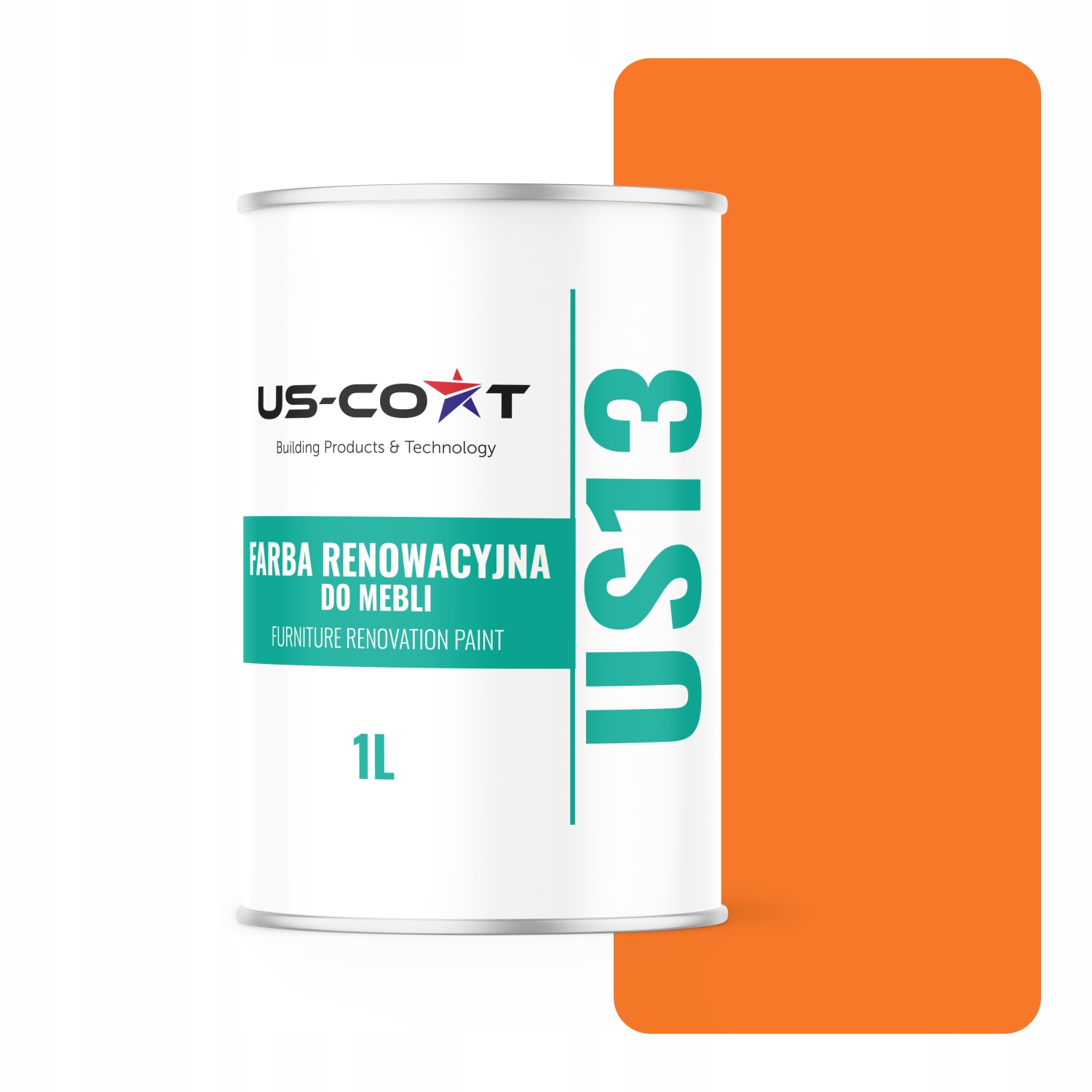 Barva pro renovaci nábytku a čelních skříní 1L Oranžová Pastelová Saténová
