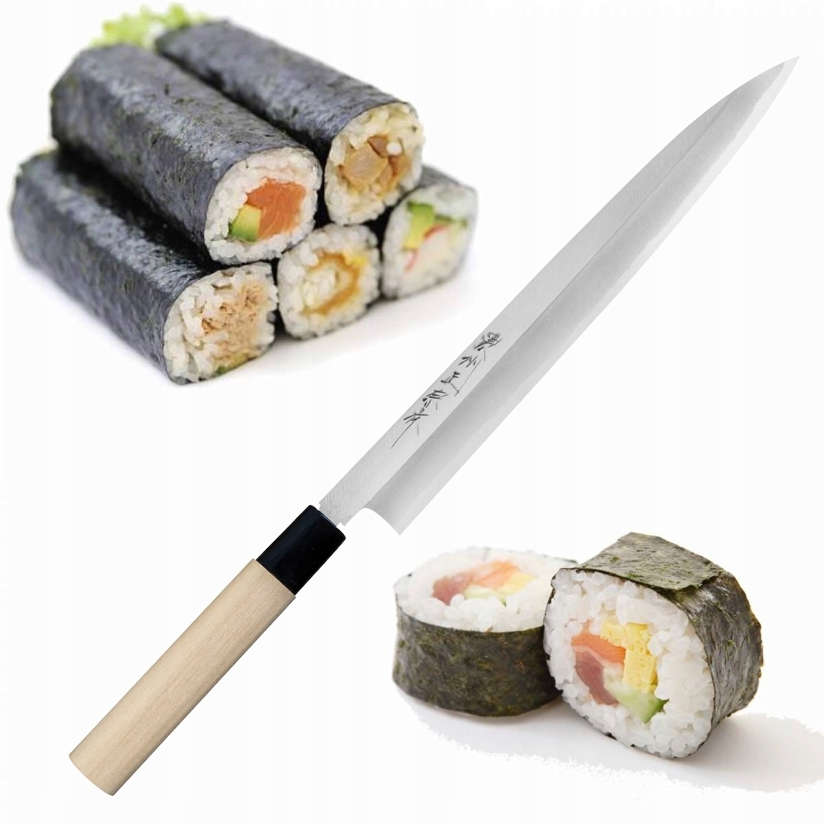 Satake Shirogami#2 Pro Japonský ostrý kuchynský nôž Yanagiba na sushi 27 cm