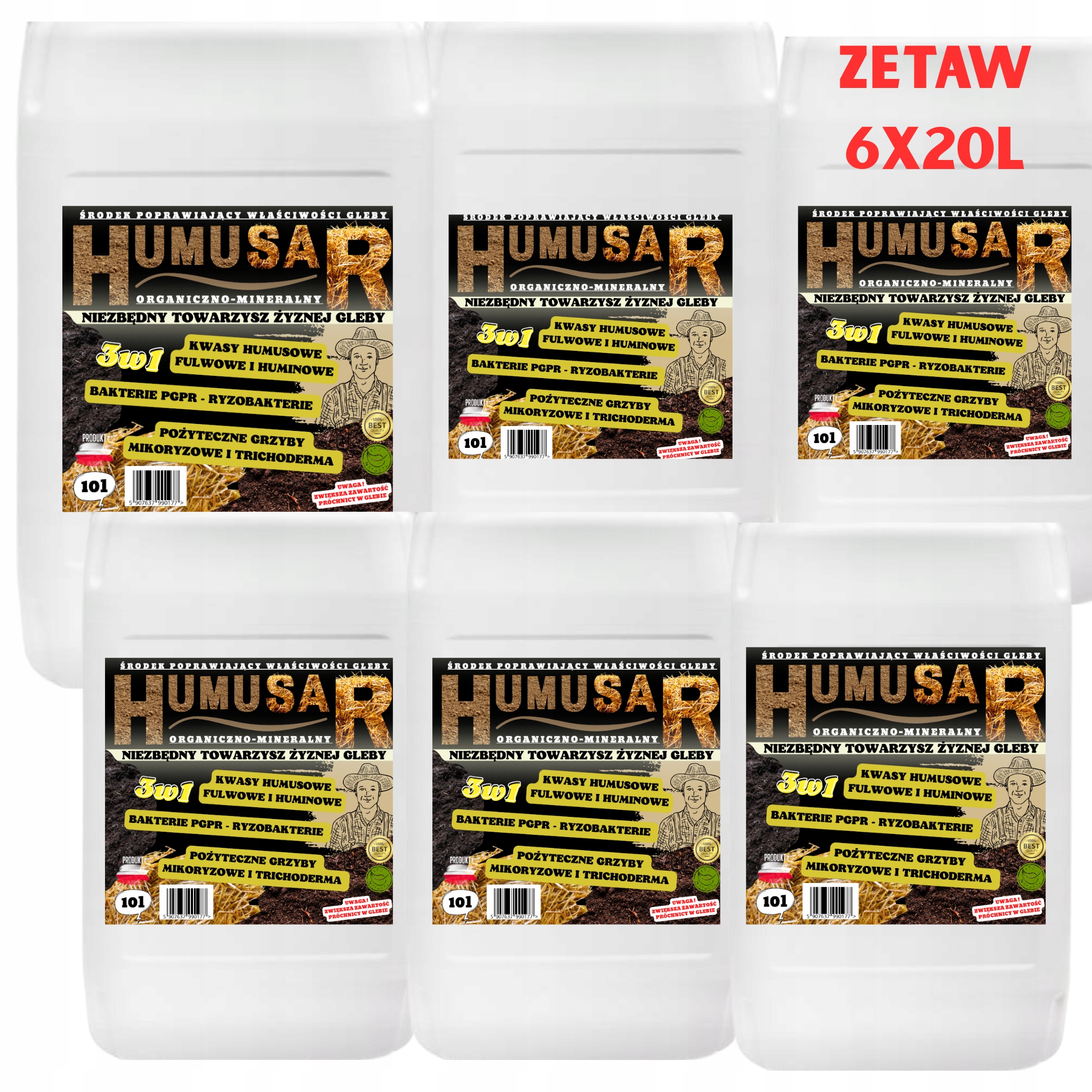 Baktérie A Kyseliny Humusové Hnojivo Humusar Rozklad Slamy 120L 12ha