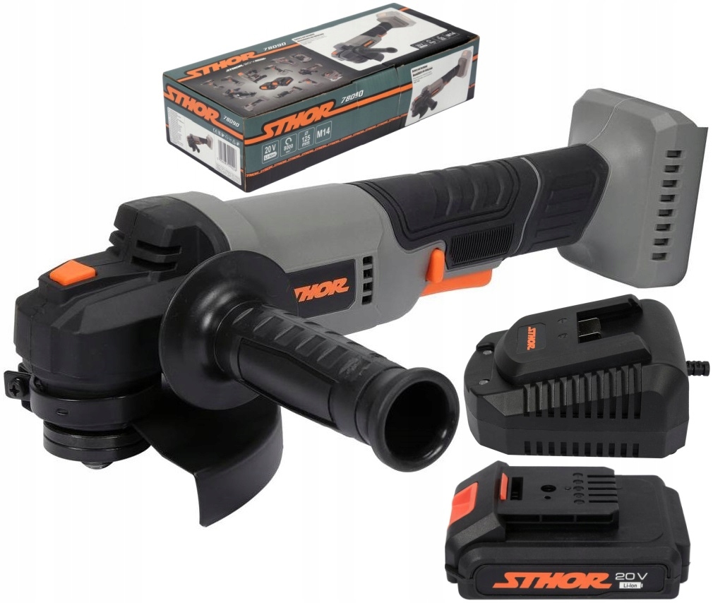 STHOR SZLIFIERKA KĄTOWA 125MM AKUMULAT. 20V +2Ah Rodzaj szlifierka kątowa