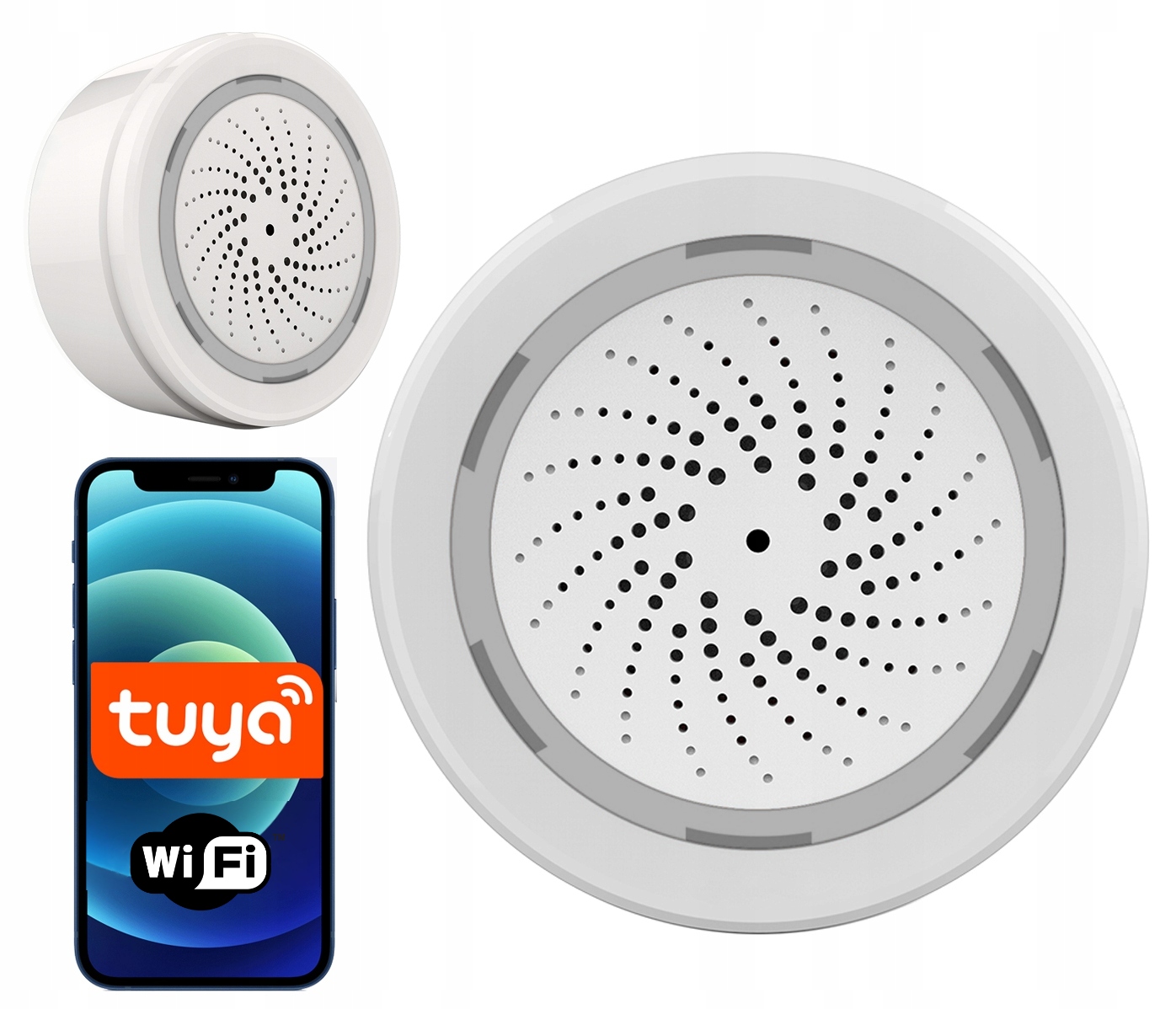 

Syrena Alarm WiFi Tuya z Termometrem i Higrometrem