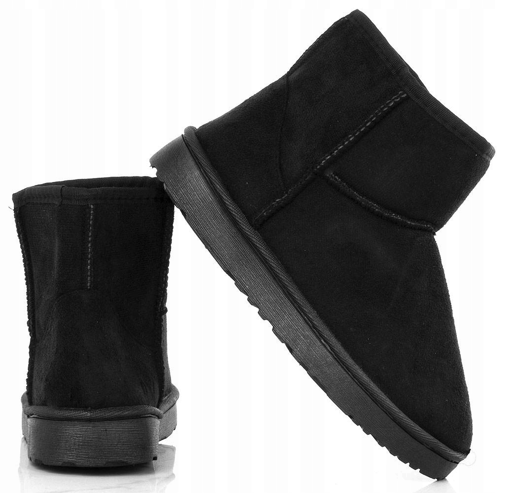 6904 CZARNE OCIEPLANE ZAMSZOWE ŚNIEGOWCE BOTKI 41 Rozmiar 41