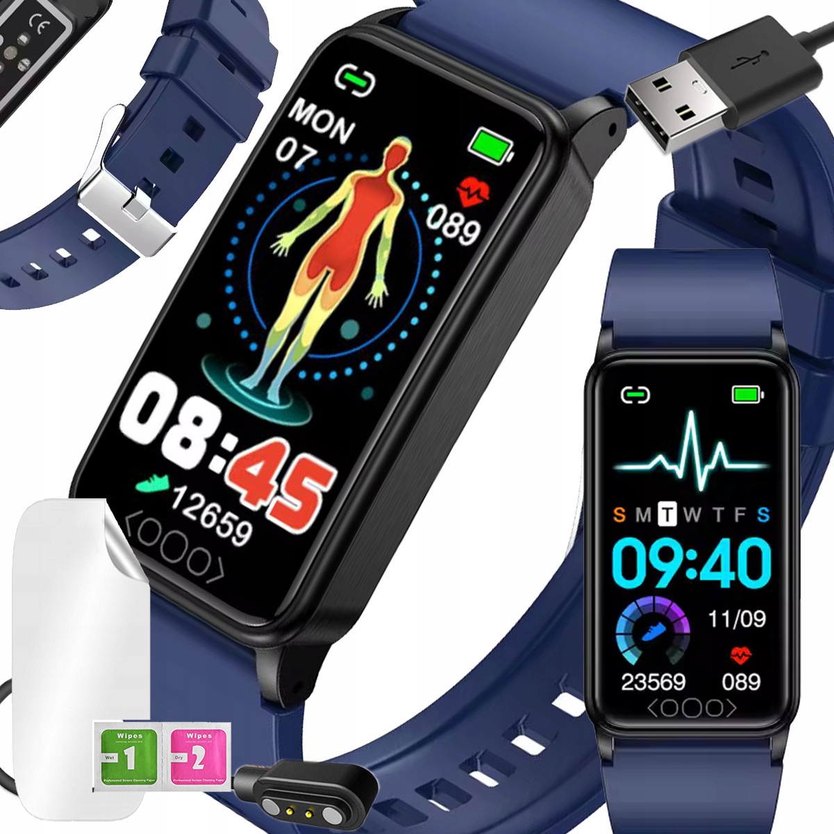 Chytré Hodinky Pro Měření Cukru Medical Glukometr Teplota Pl Menu Hovoru