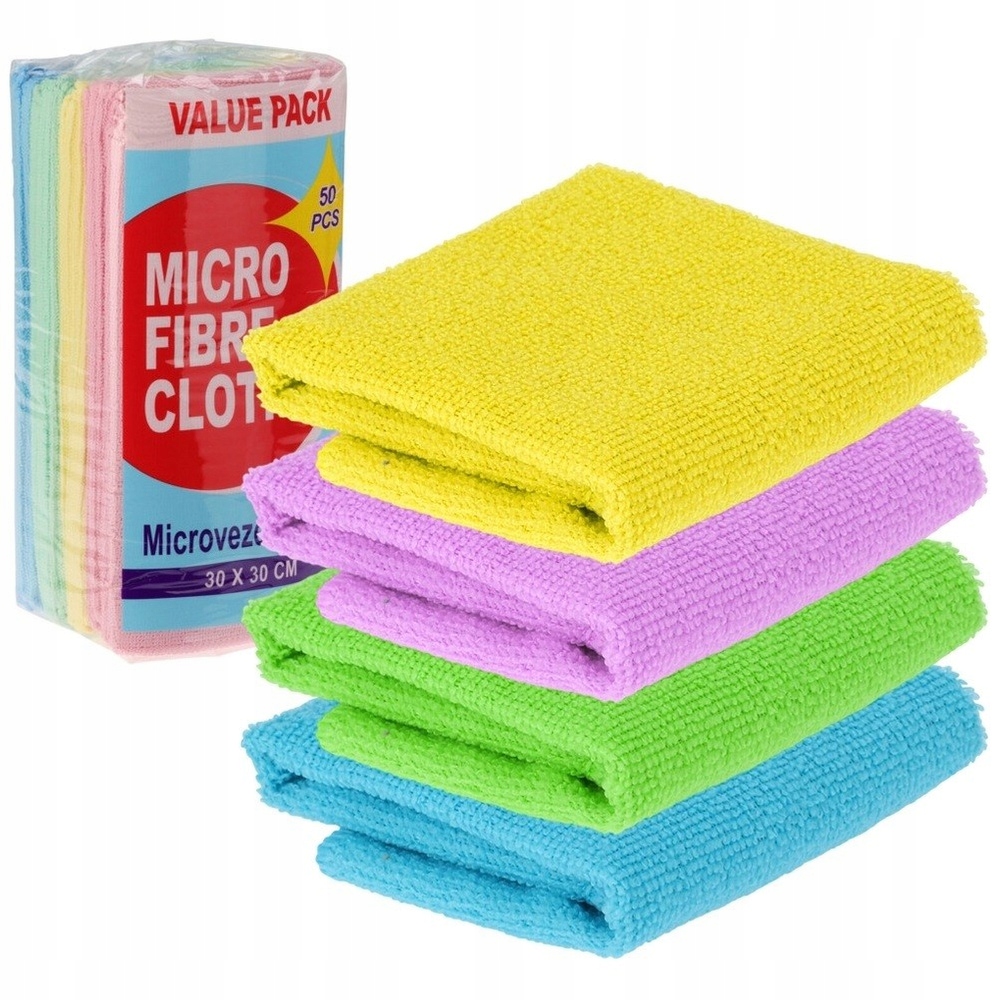 Levně 50 x Utěrka z Mikrovlákna, kuchyňská utěrka na čištění