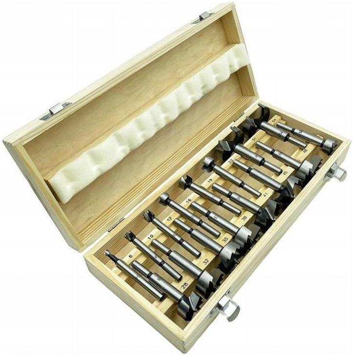Sękowniki Flekowniki Frezy Wiertła Do Drewna 16szt 6-54mm zestaw sednik
