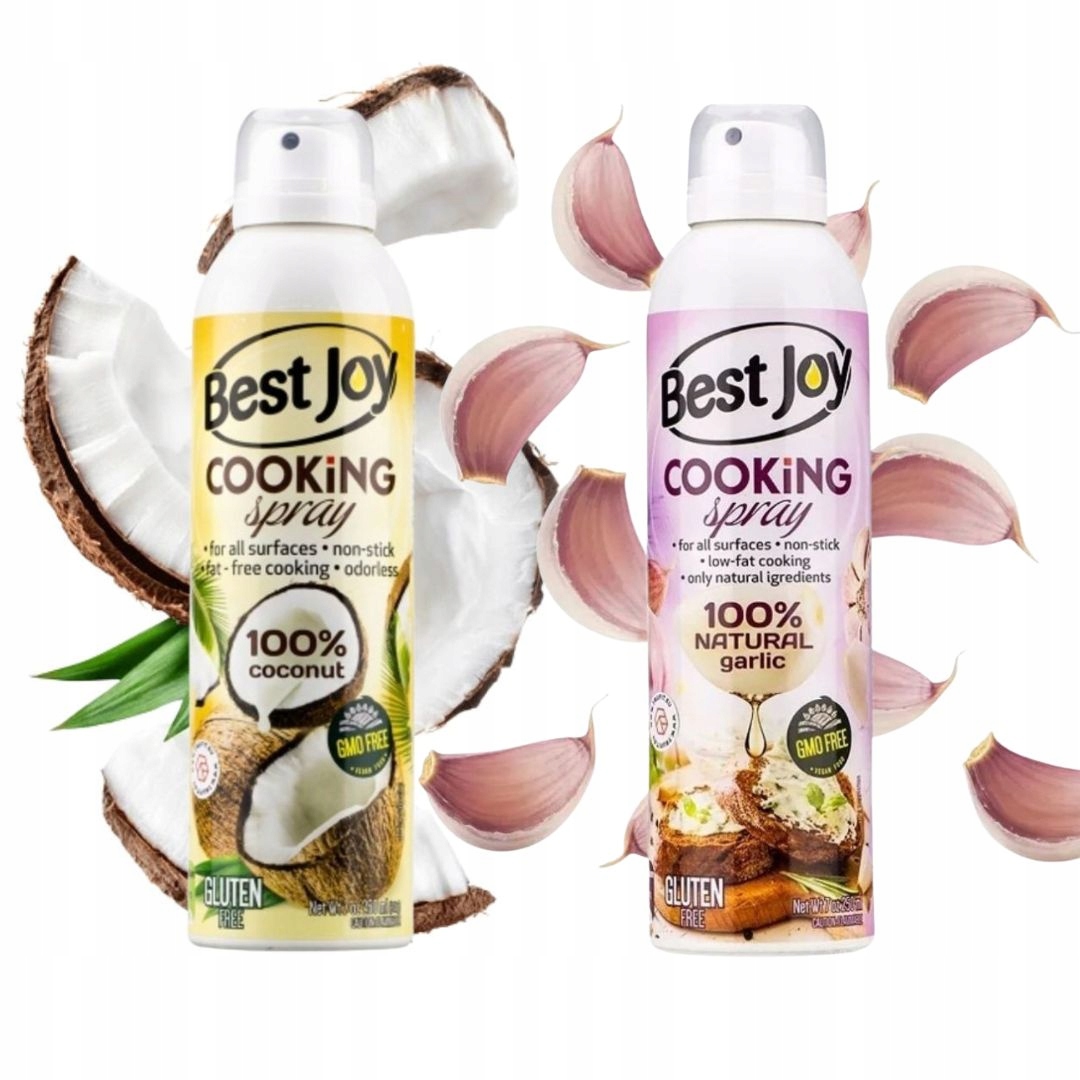 Levně Best Joy sprej na vaření 100% kokos 250 ml česnek 250 ml