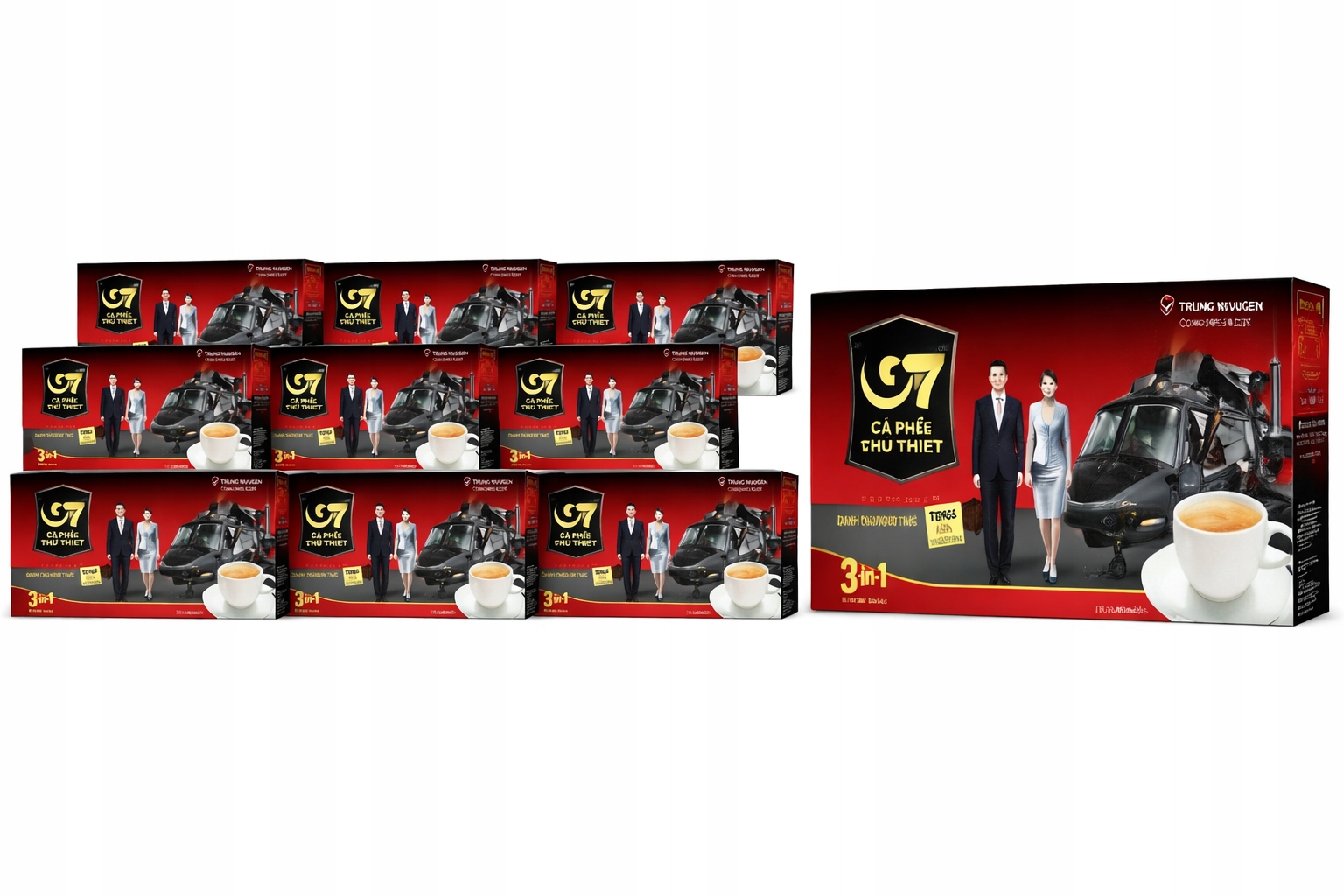 0021 Káva Vietnamská 3v1 rozpustná G7 10opk x 336g -210 sáčků po 16 g