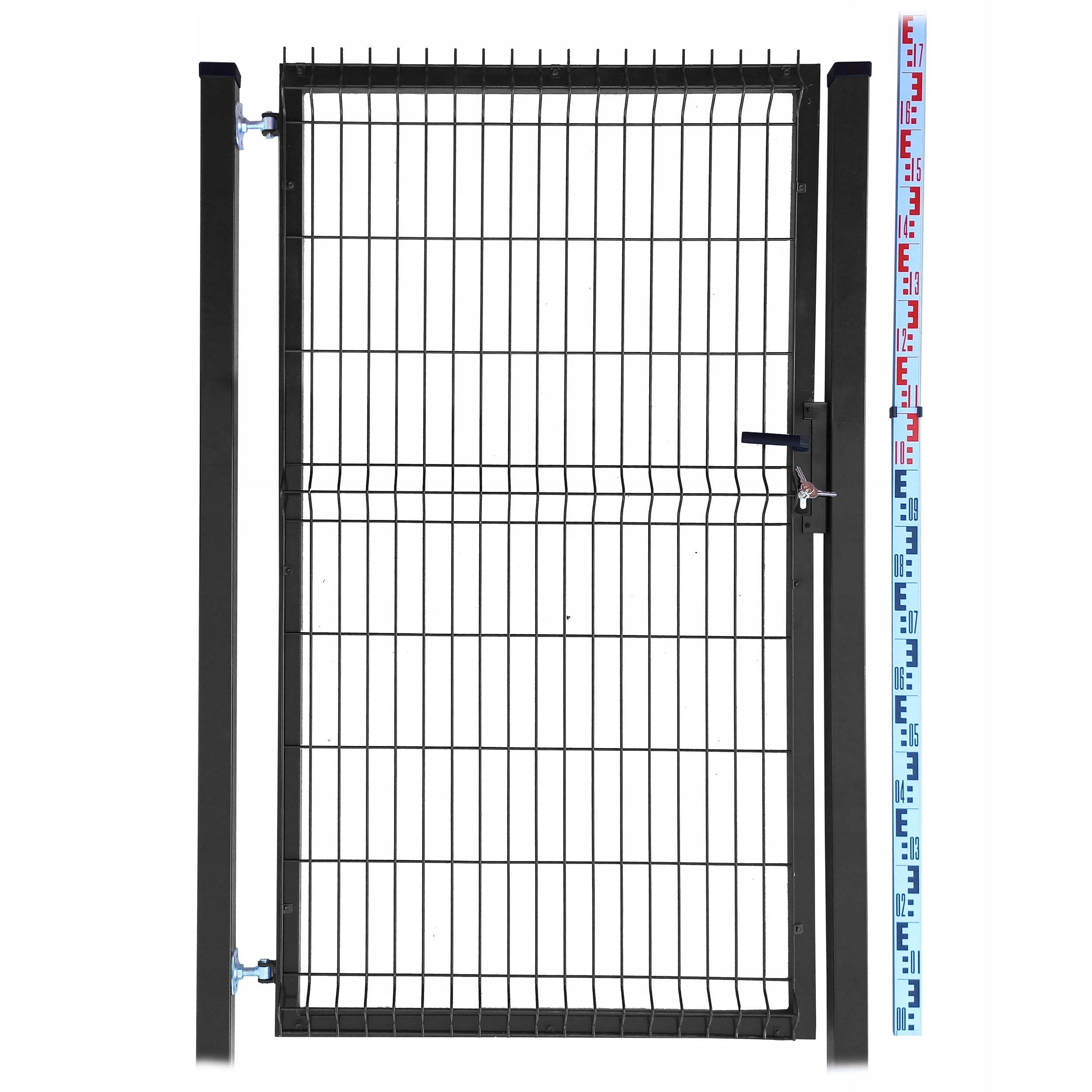 Branka 170cm černá Panelová dva Sloupky RAL9005 plotová 173cm