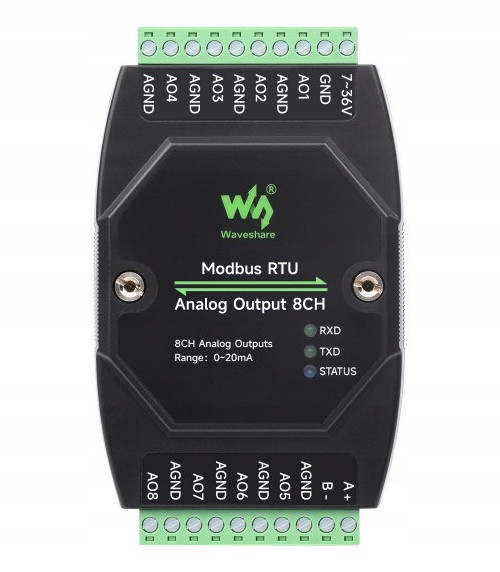 Průmyslový modul analogového 8-kanálového výstupu Dac 12 bit Modbus Rtu