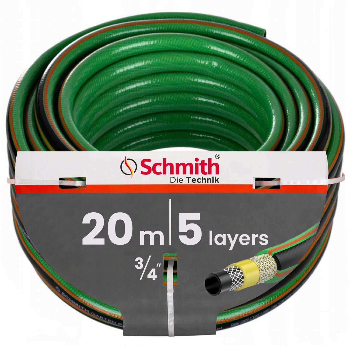 Hadice zahradní hadice Na Zavlažování zahrady 5vrstvá 3/4" 20 m Schmith