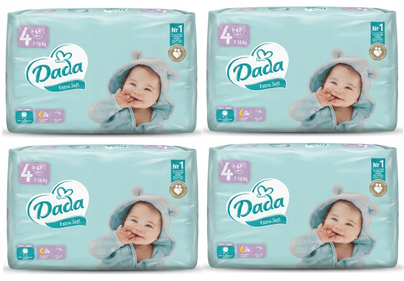Pieluszki Dada 4 Extra Soft 4 7-16 kg 192 szt.