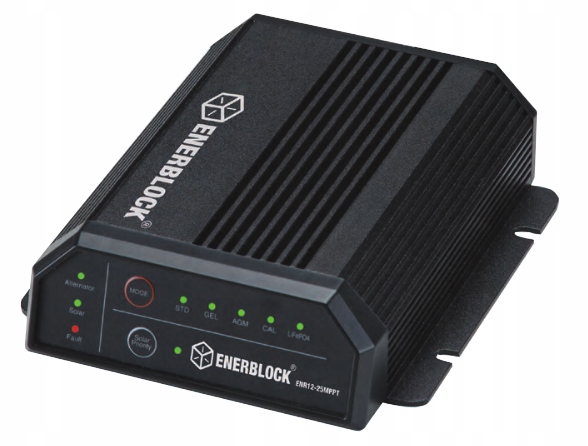 Ładowarka solarna MPPT Enerblock 12V 25A do akumulatorów LiFePO4, AGM, GEL