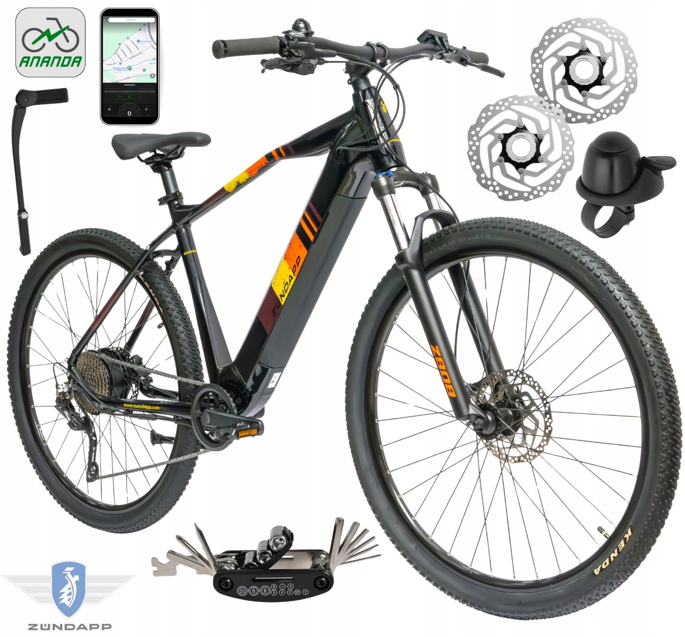 Rower Elektryczny Męski Damski Górski 29" Shimano 250 W Mtb 2025 Aplikacja