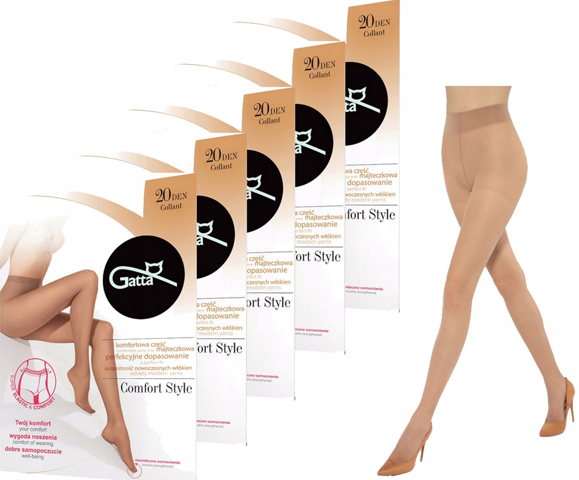 

5 x Rajstopy Gatta Comfort Style 20 Den 3-M Visone