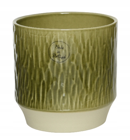 OSŁONKA CERAMICZNA ZIELONA STYLOWA 13X13CM WYTRZYMAŁA Marka Kaemingk