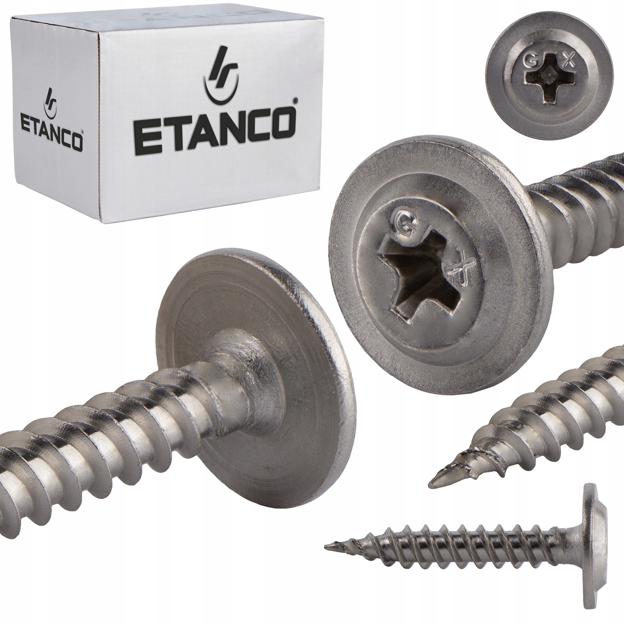 Podložkové skrutky do dreva 4,2x25 mm Nerezové A2 Inox 500ks Etanco Gm-s