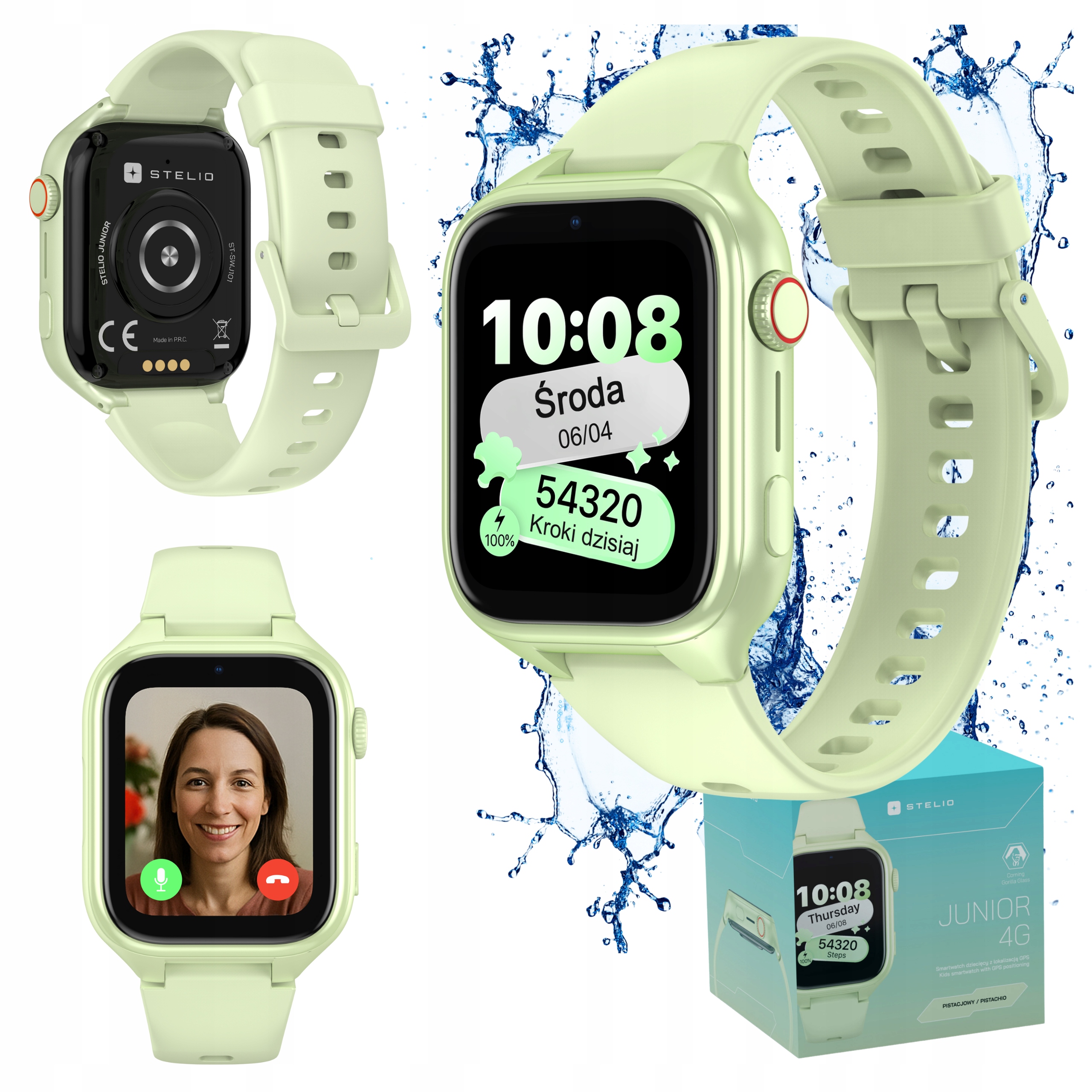 Smartwatch dla dzieci Stelio Gps 4G Lte Rozmowy Sms Kamera wodoodporny Sim