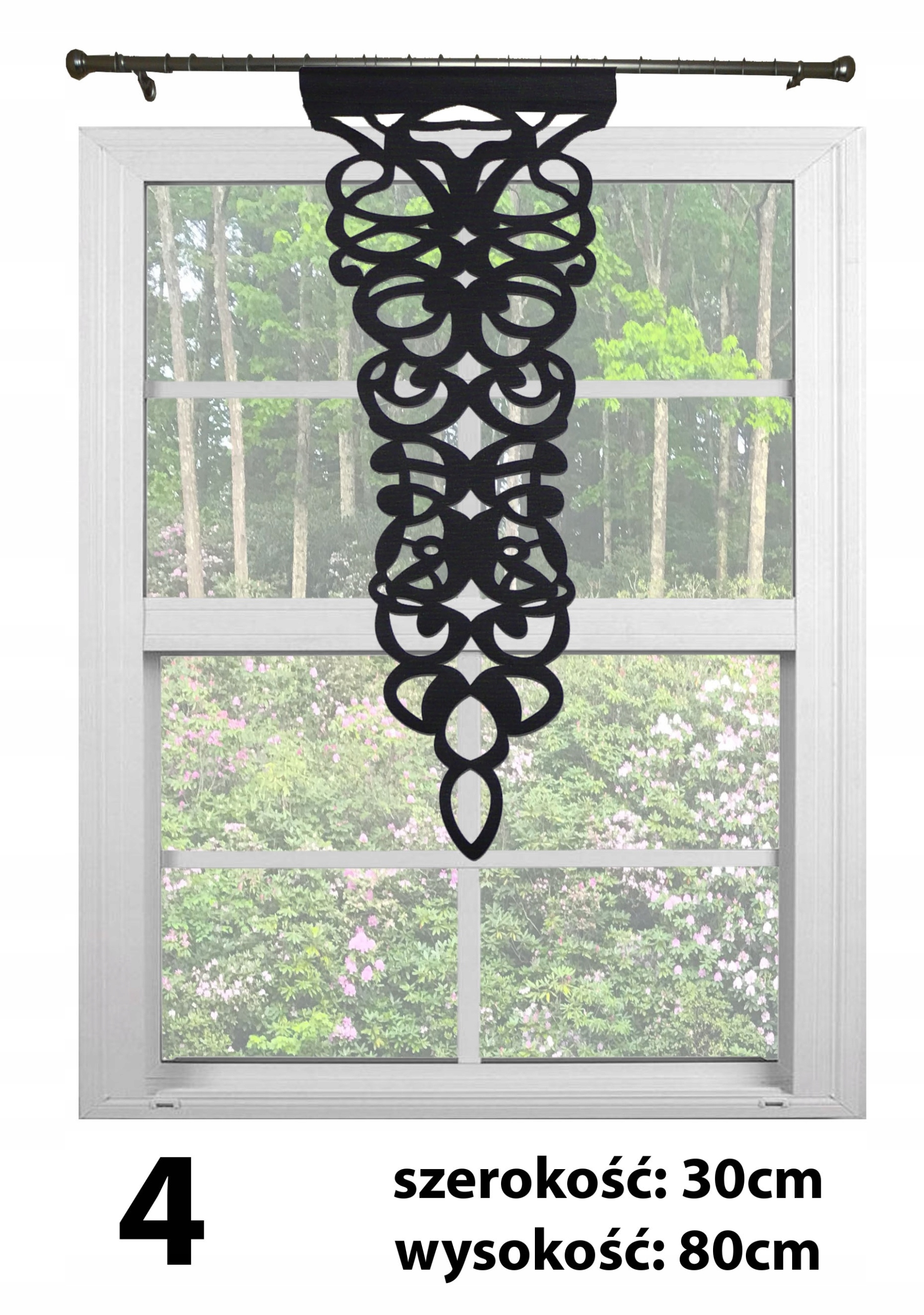 Firany Firanki Ażury Ażurowe Panel Ażur Zwis Dekor Rodzaj Firana pojedyncza