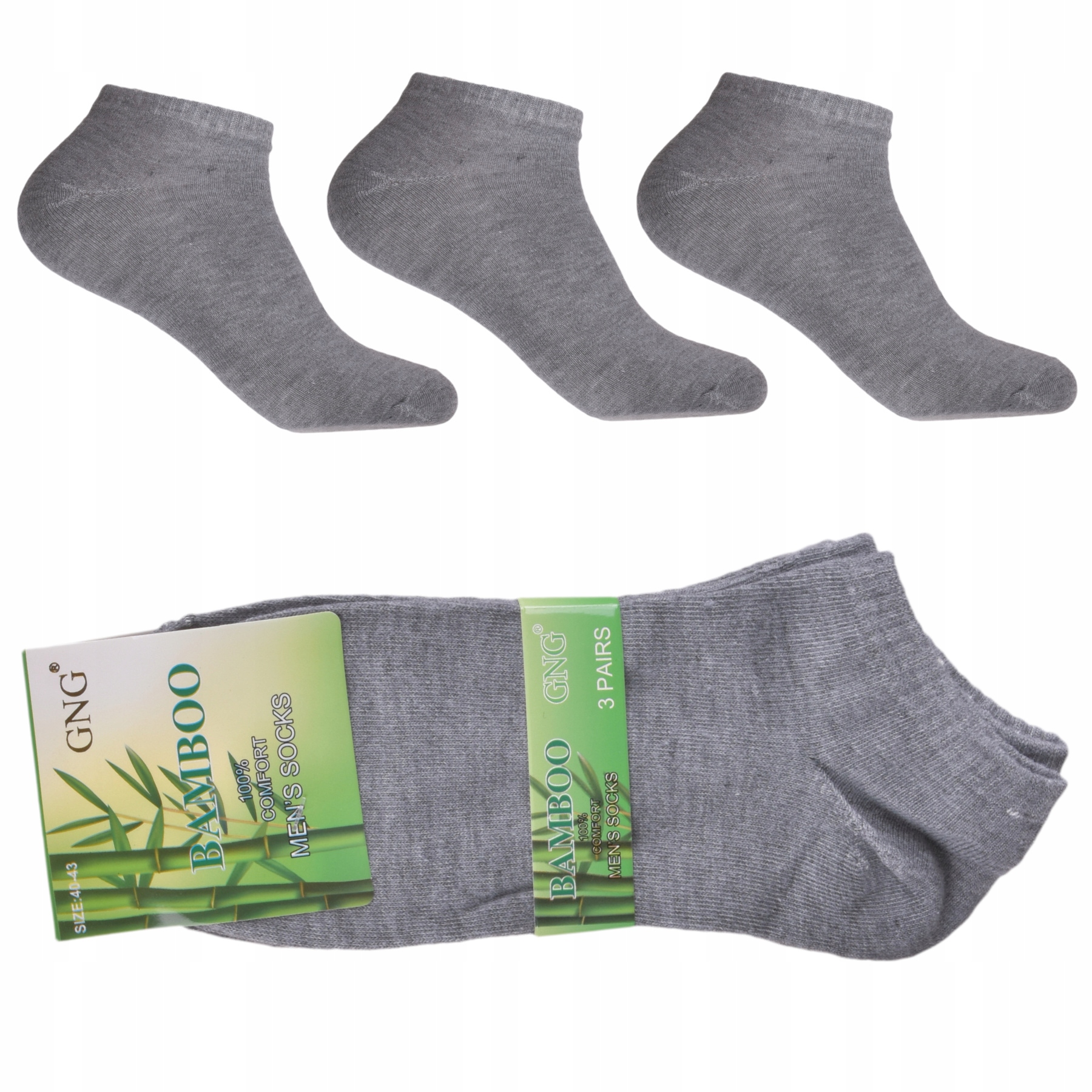 

3pak skarpety stopki sport gładkie bambus 40-43