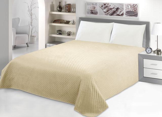 

Narzuta Velvet pikowana 220x240 beżowa