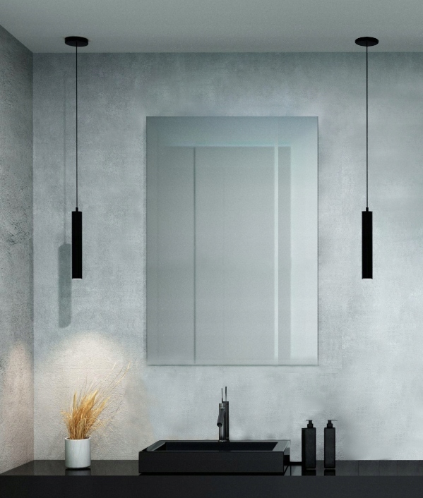 

Lustro łazienkowe tafla 100x80 5mm+ 2zawieszki Mcj