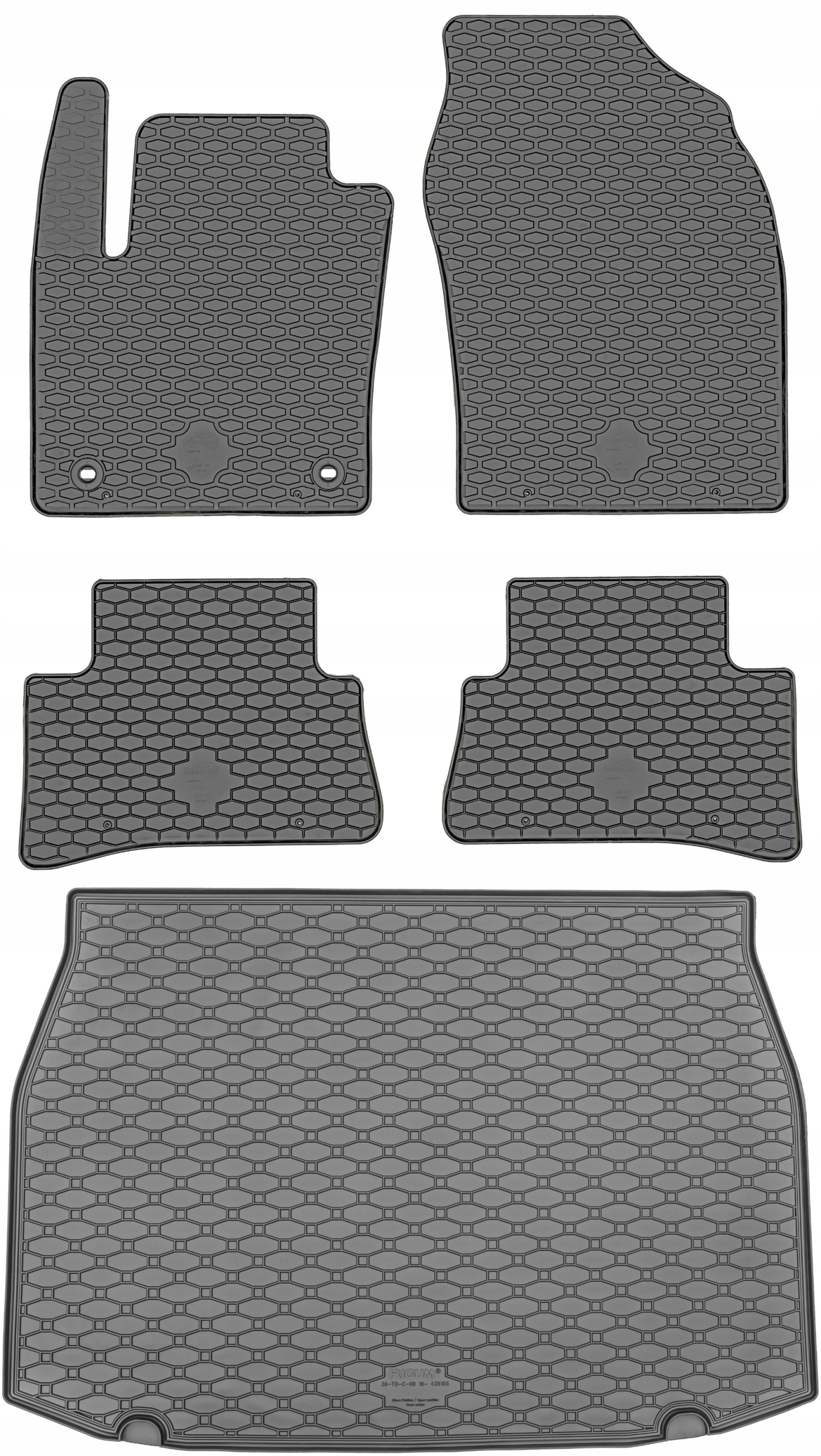 Toyota C-hr I Crossover Hybryda 2017-2023 Sada Koberce batožinový priestor