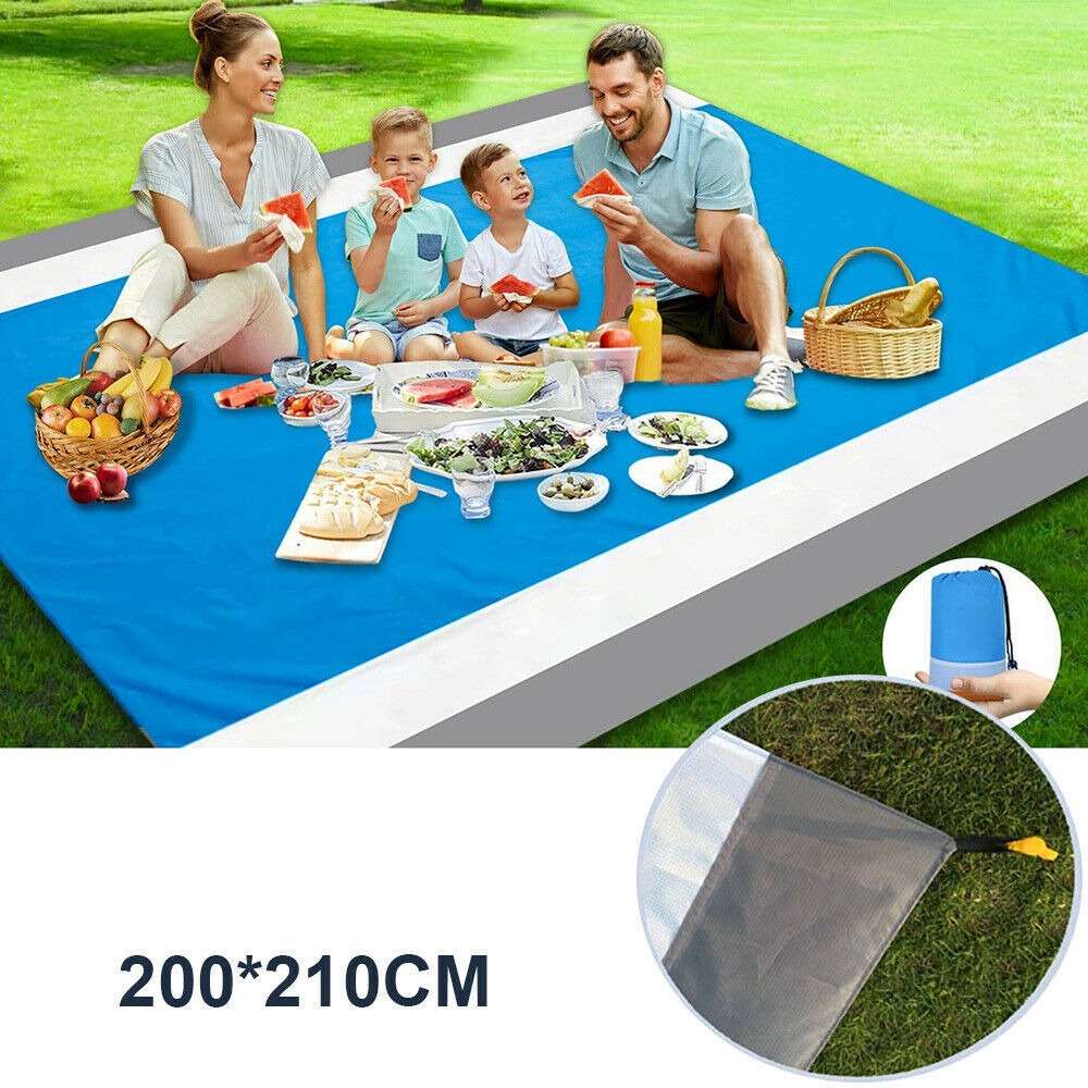 MATA PLAŻOWY, ODPORNY NA PIASEK, DUŻY KOC PIKNIKOWY, DLA 4-7 DOROSŁYCH Wzór bez wzoru