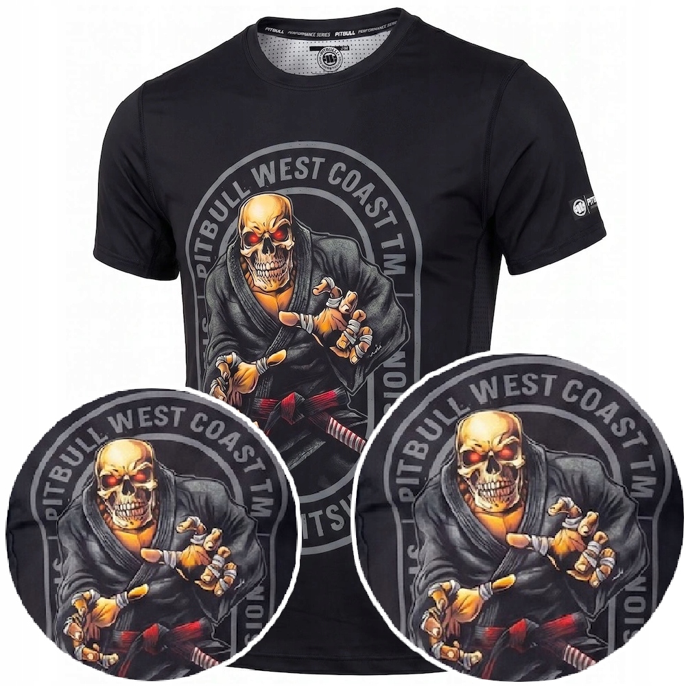 Męska koszulka Treningowa Pit Bull Mesh Jiu Jitsu T-shirt Techniczny_M
