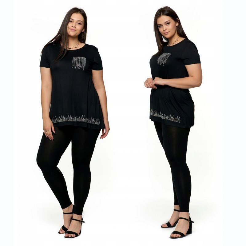 

2XL Leginsy Legginsy z wysokim stanem plus size
