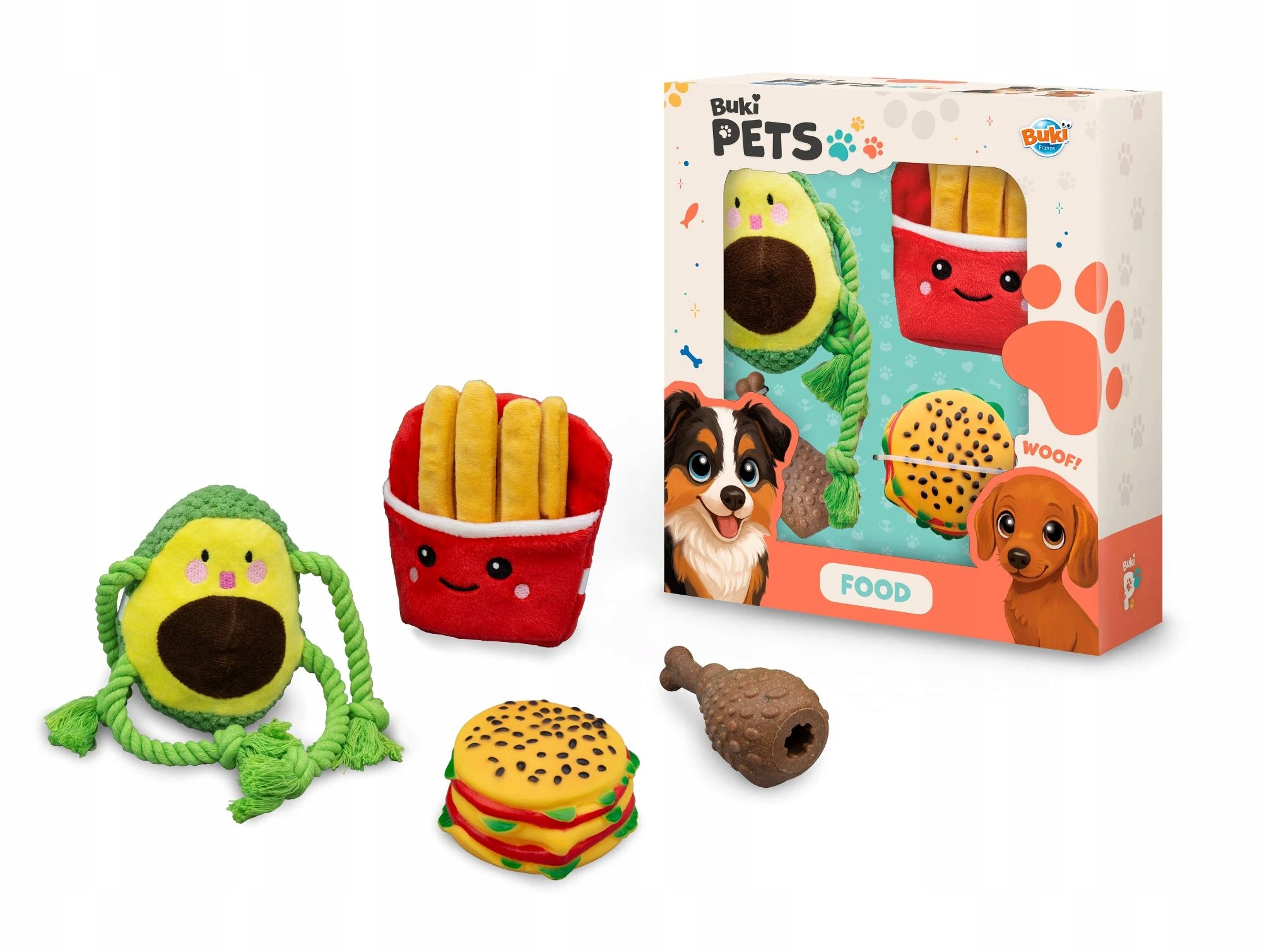 Levně Sada psích hraček Food