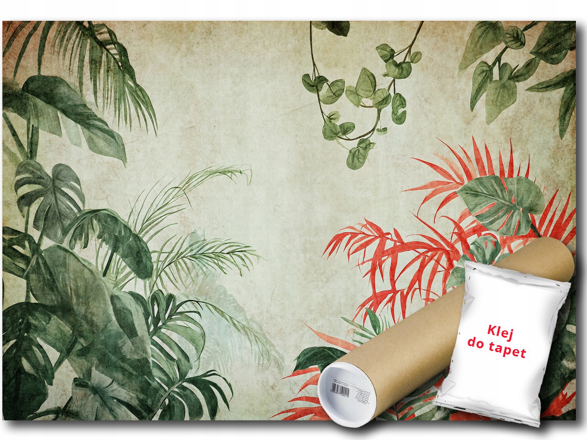 Vinylová Fototapeta Grafika Džungle Listy Rostlina Příroda 416x254