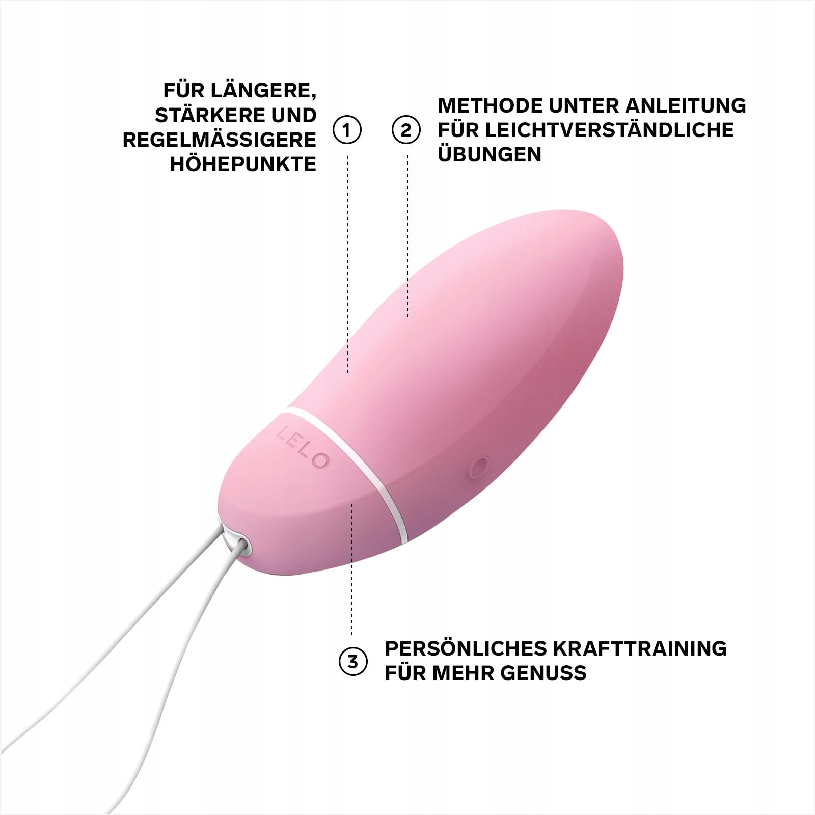 LELO Smart Bead Trener Mięśni Kegla Dla Kobiet Z Wibracjami Różowy — miniatura 3