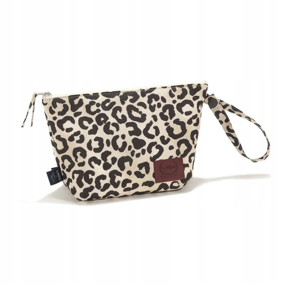 Kosmetyczka Wodoodporna roz M Leopard Cream by Lamparska La Millou