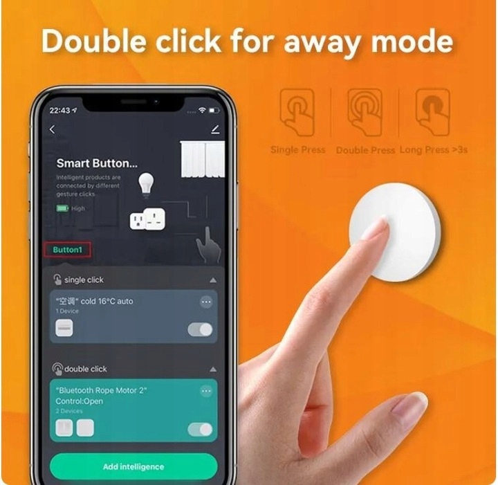 Przycisk Bezprzewodowy Tuya Zigbee Smart Life Inteligentny Przełącznik Zasilanie baterie
