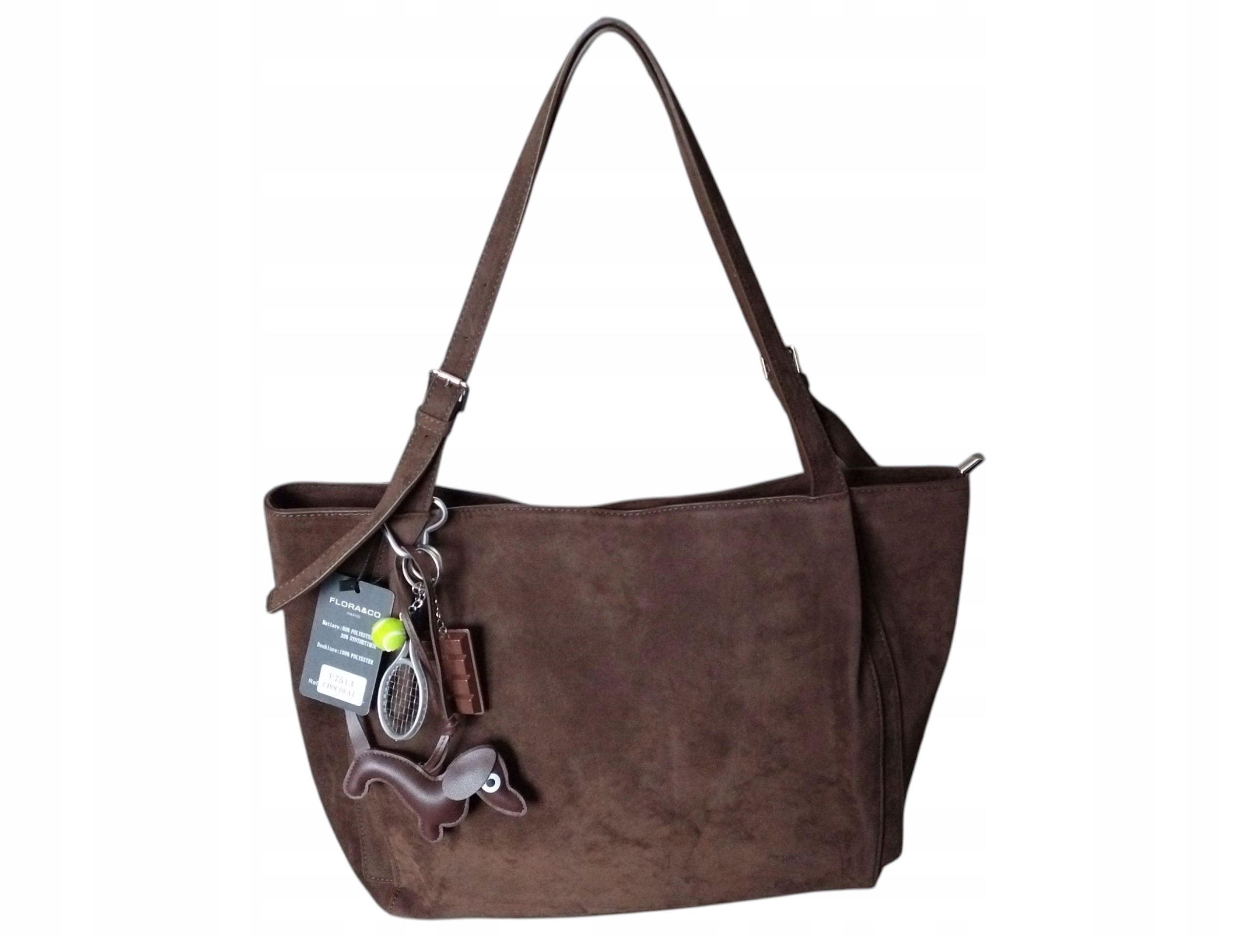 Dámská kabelka Flora&Co Čokoládově hnědá Shopper přes rameno A4