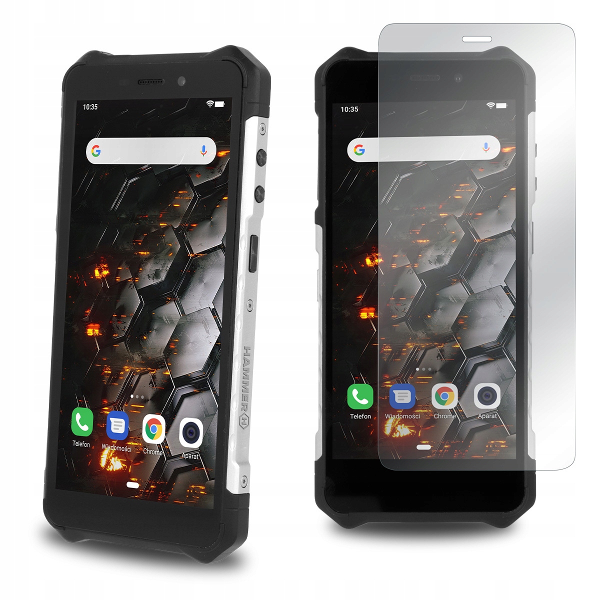 

Zestaw telefon Hammer Iron 3 Lte szkło hartowane