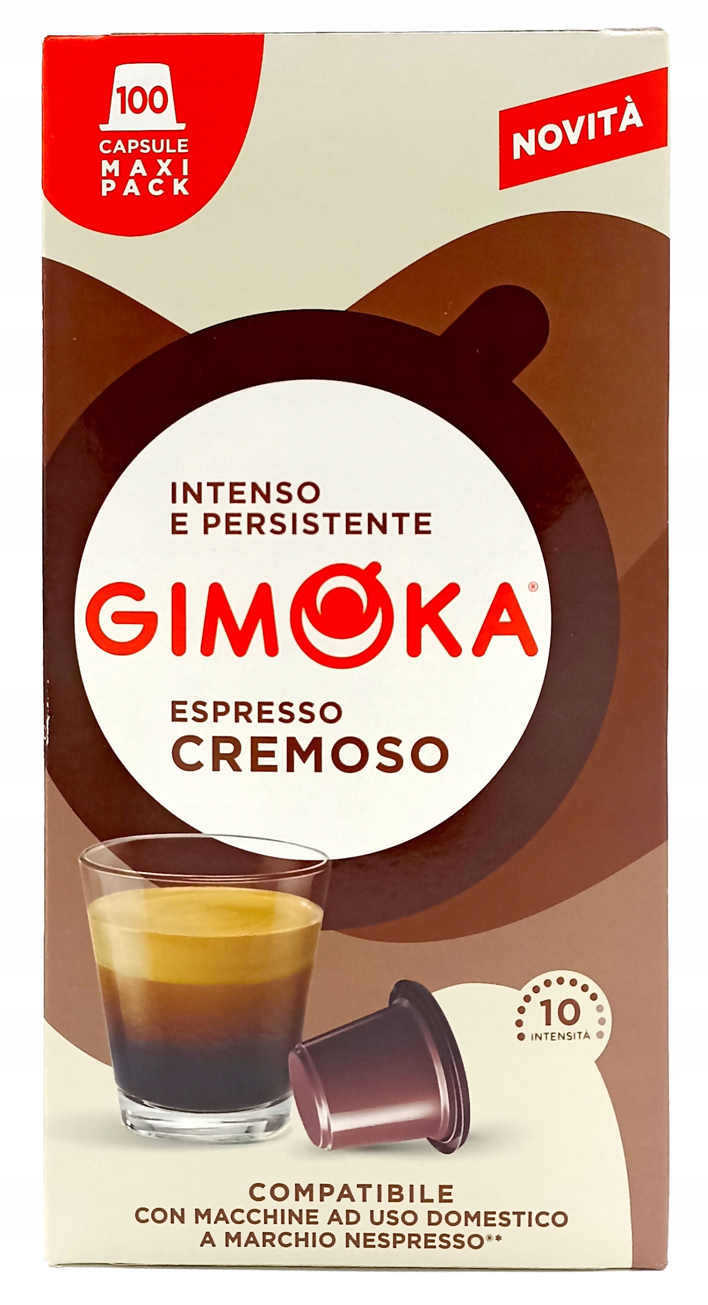 Levně Kávové kapsle do kávovaru Nespresso italské Gimoka Cremoso 100 kusů