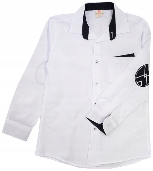 KOSZULA ELEGANCKA biel długi GALOWO 116 H203D