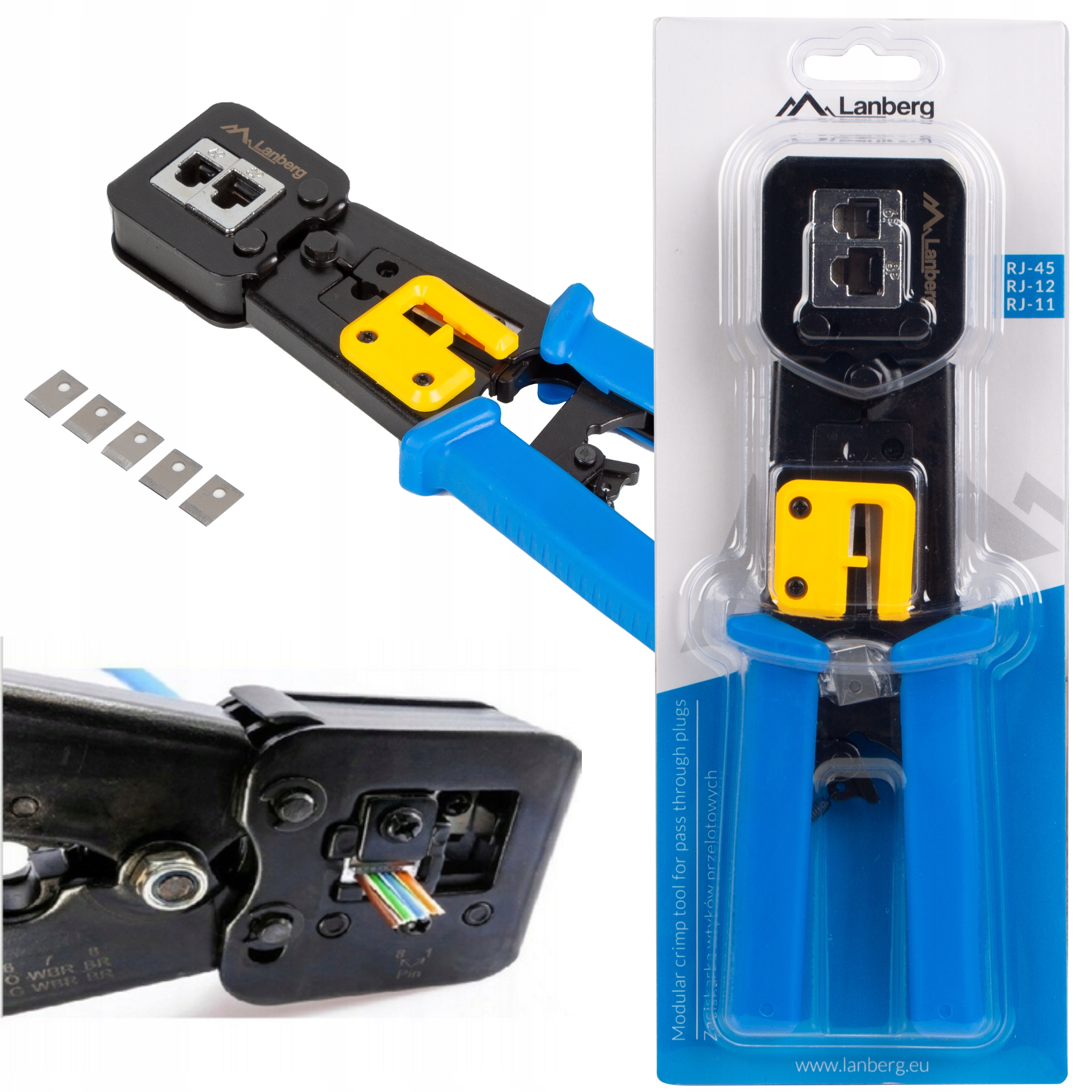 ZACISKARKA WTYKÓW PRZELOTOWYCH RJ45 RJ12 RJ11 LAN