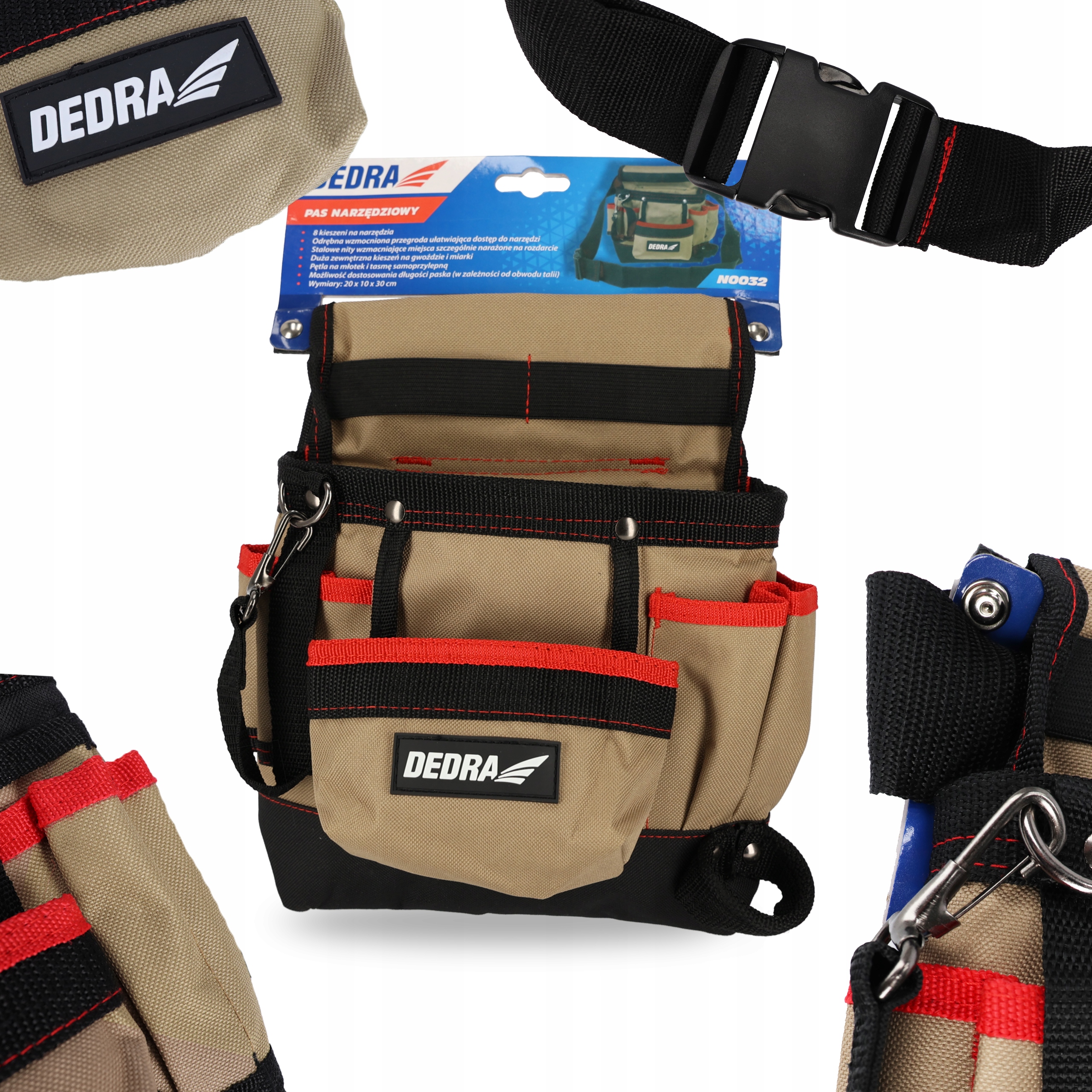 

Pas Narzędziowy monterski 8 kieszeni Dedra