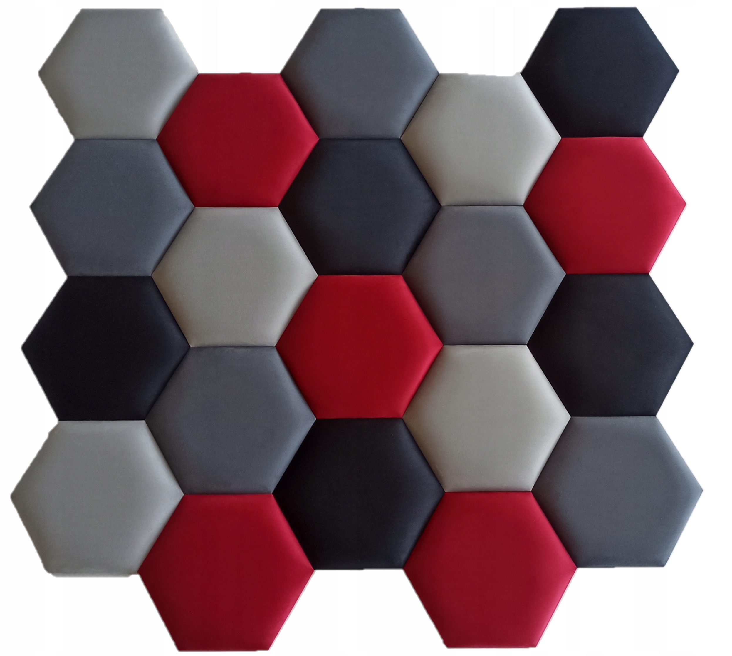 Medová Plástev – čalouněné panely Hexagon Soft