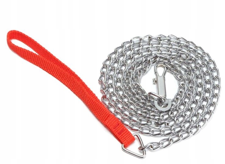 

Smycz łańcuch 124 cm dla średniego pieska psa
