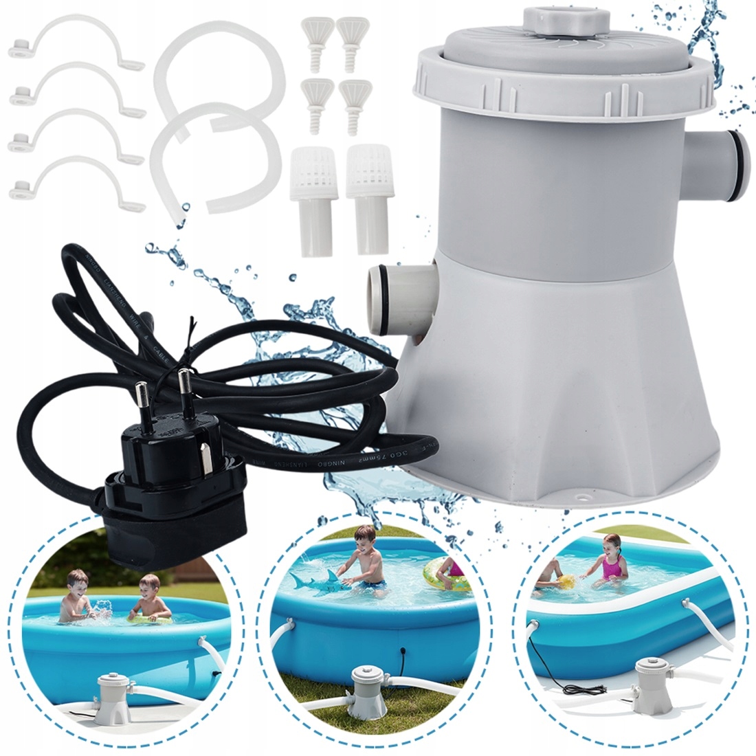 Filtrační Čerpadlo Bazénové 1132 l/h Filtr Filtrační čerpadlo do bazénu bedee