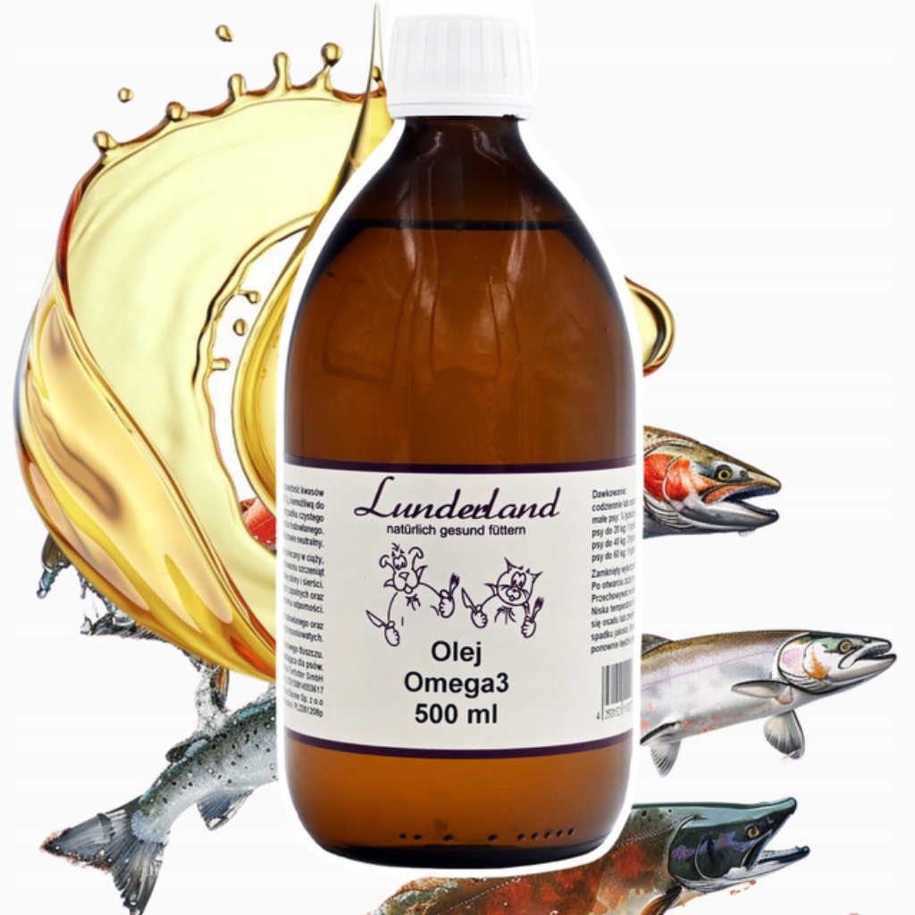 Lunderland olej Omega3 500 ml dla psa i kota