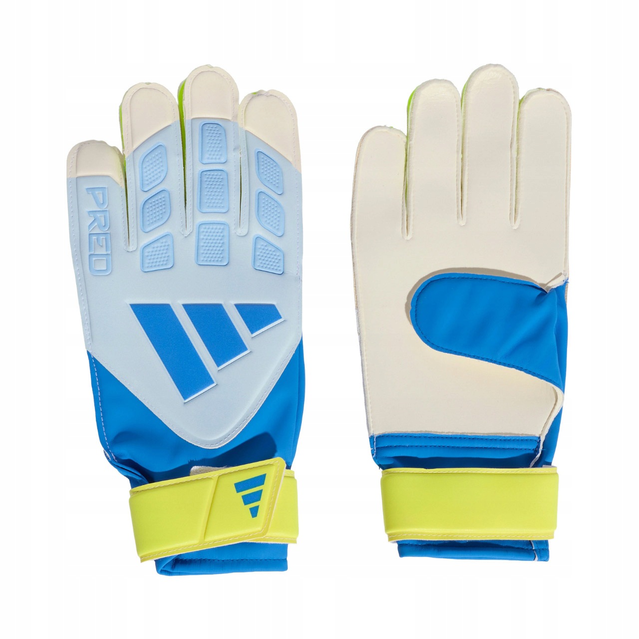 Rękawice bramkarskie adidas Predator Training biało-żółto-niebieskie KA7786