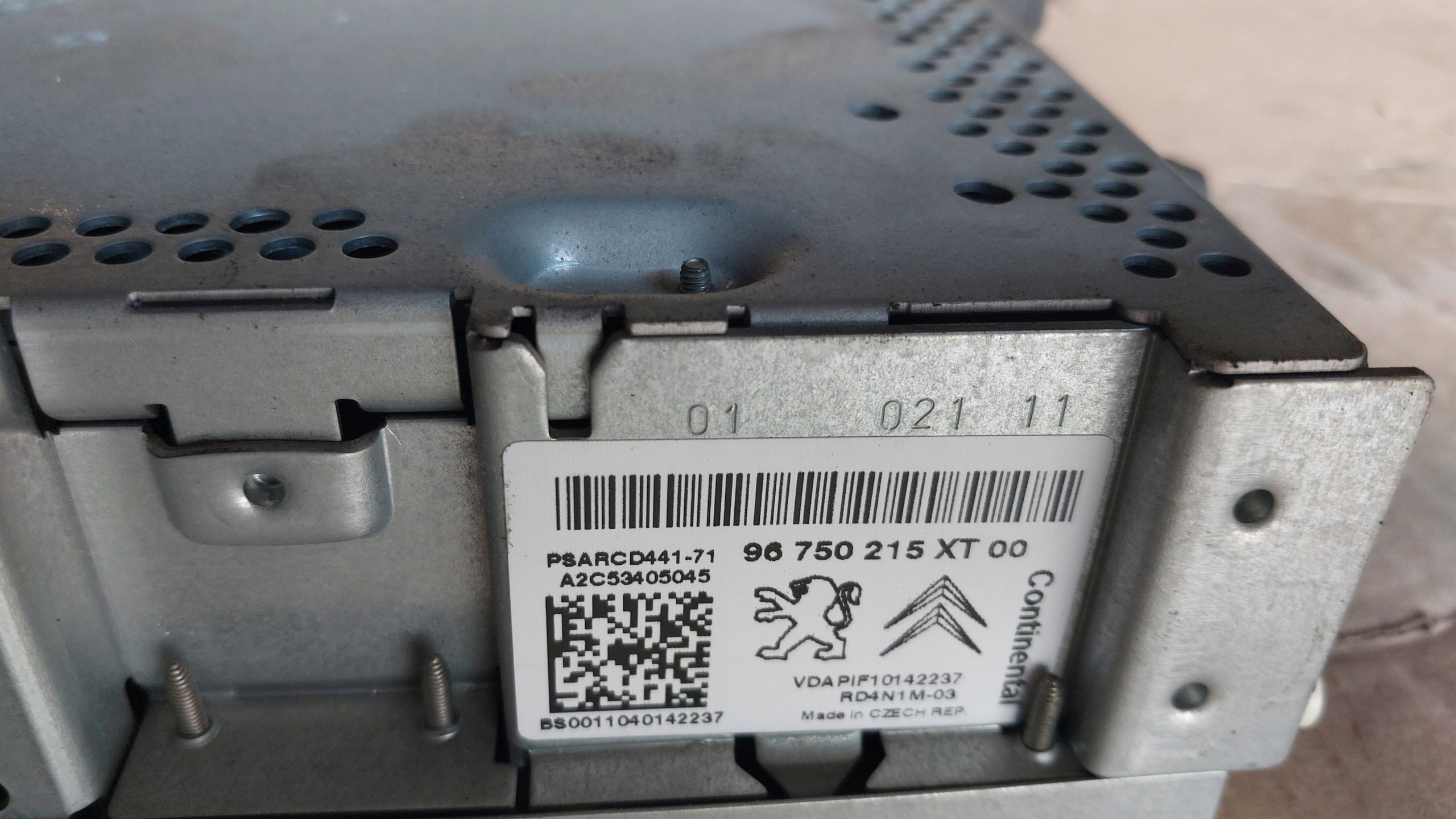 RADIO CITROEN PEUGEOT 96750215XT