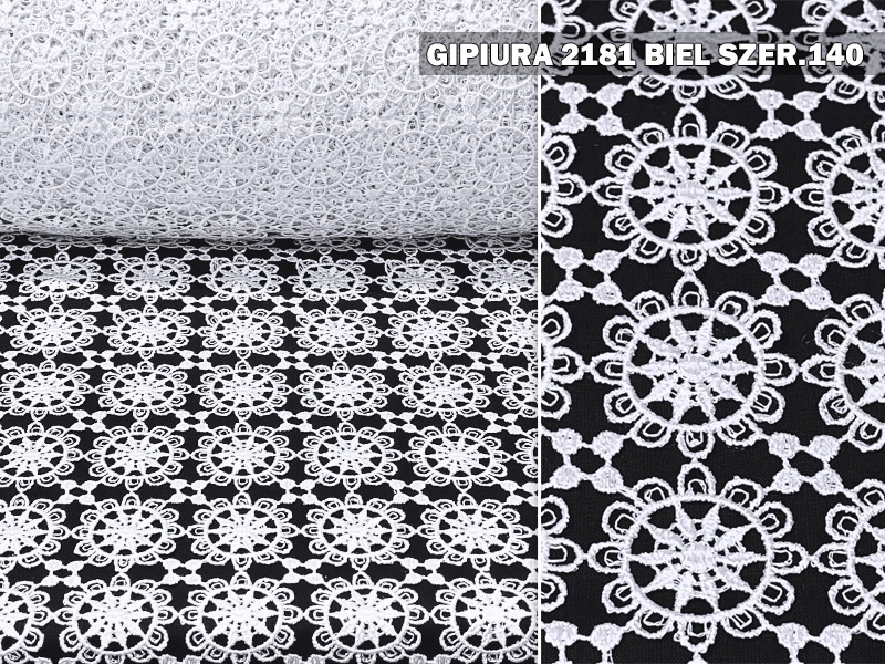 

Obrus Bieżnik Gipiurowy Na Metry Gipiura 2181 Biel
