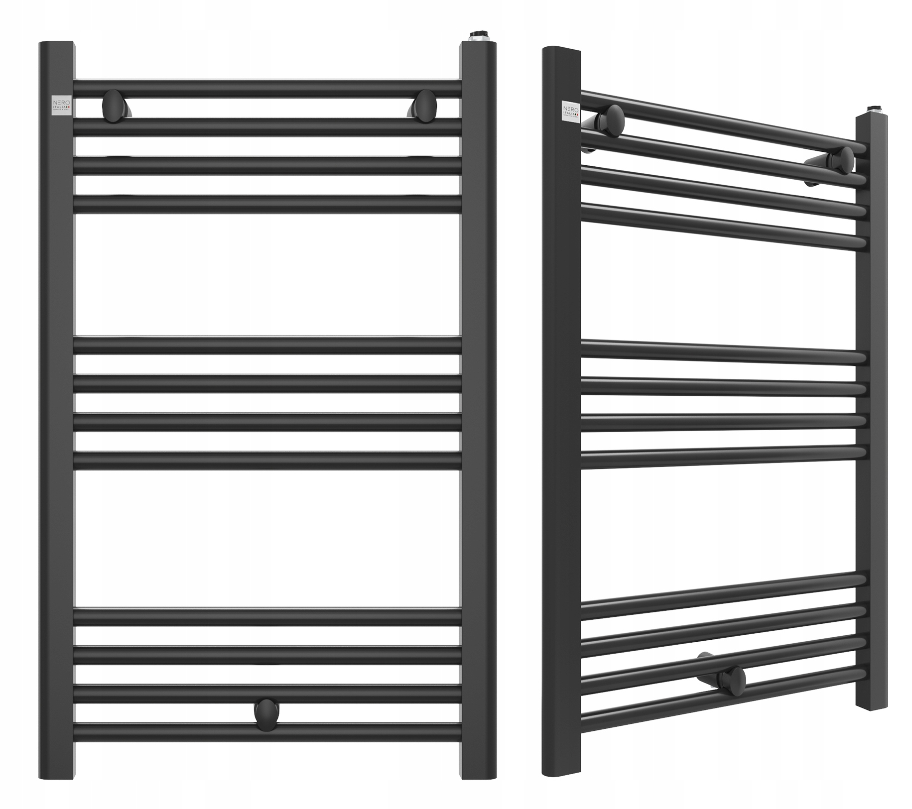 Kúpeľňový Kaloryfer 80/50 cm Čierny Rebríkový Ohrievač Moderný Puerto