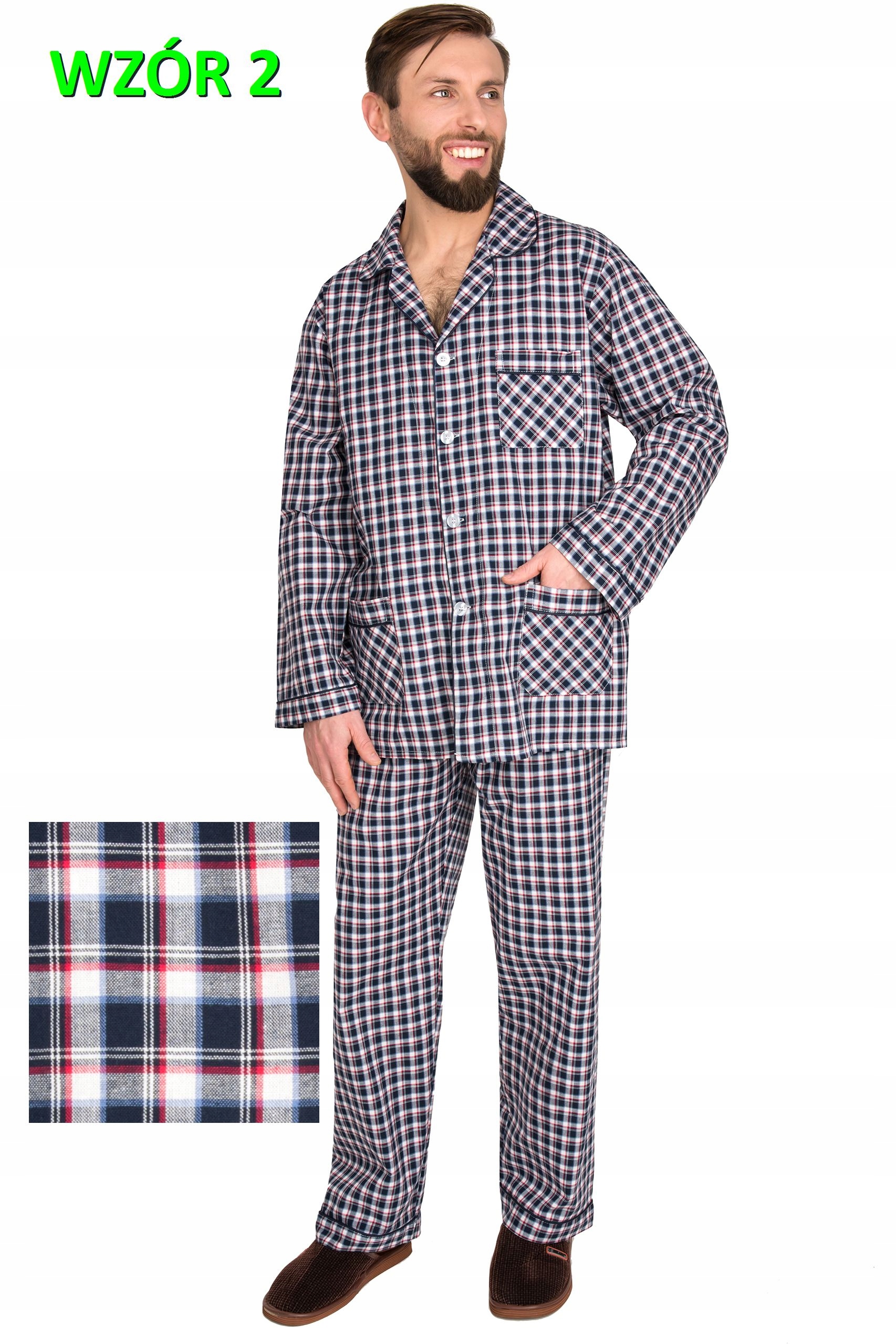 PIŻAMA MĘSKA BAWEŁNIANA BAWEŁNA TKANA r.XL FOR-MAX Marka Formax