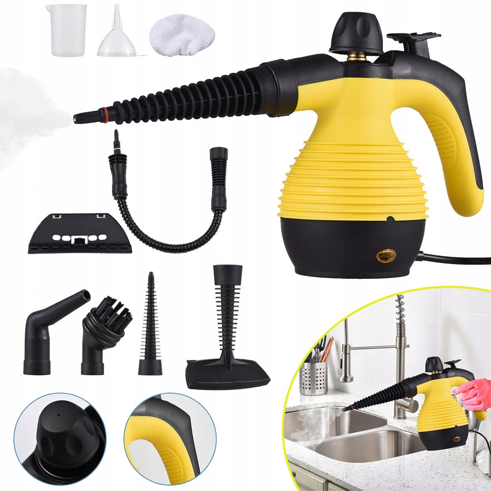 Przenośny I Lekki Myjka Parowa 9W1 1050W Ręczna Myjka Ciśnieniowa Zestaw